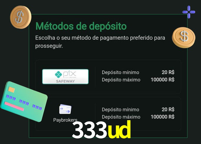 O cassino 333ud oferece uma grande variedade de métodos de pagamento